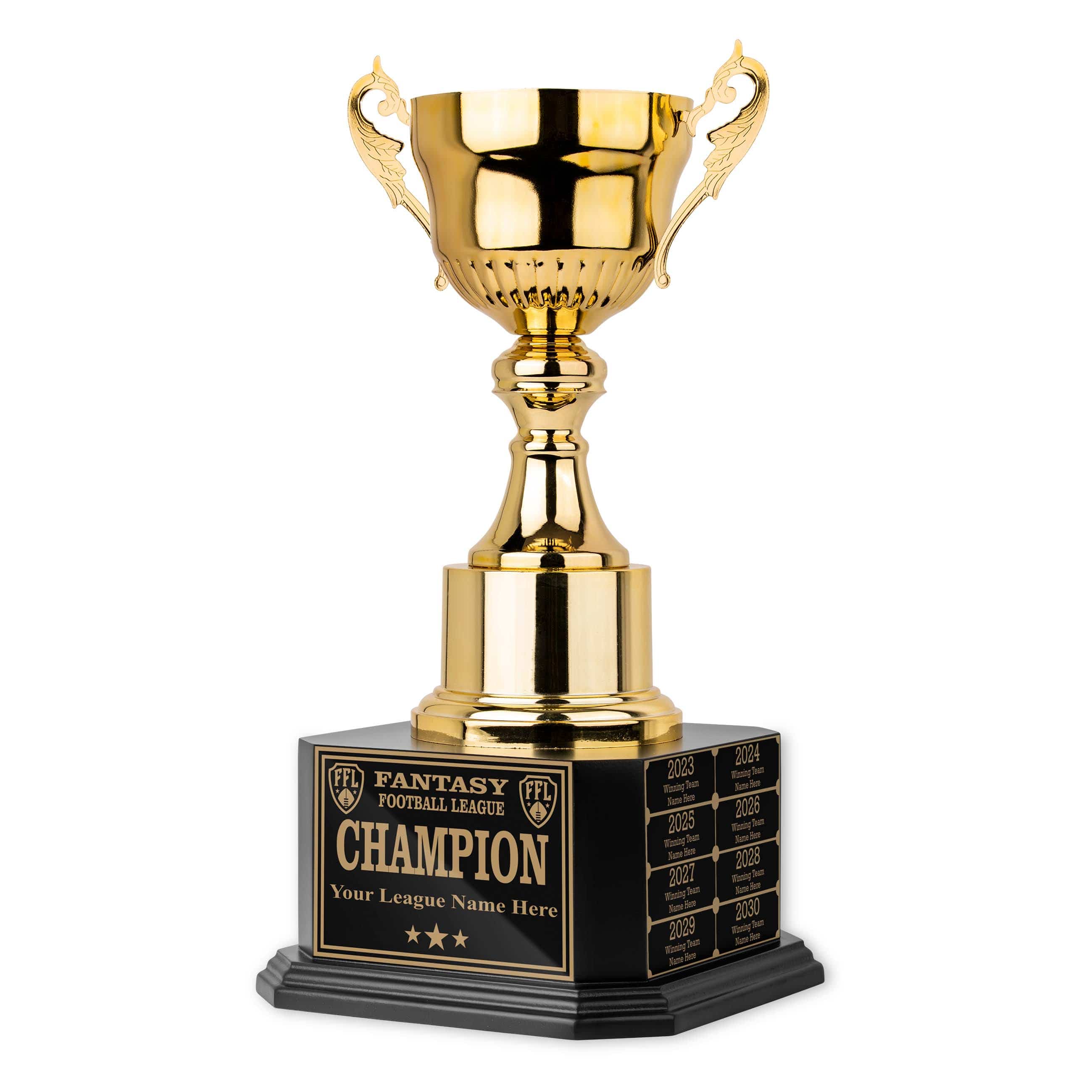 15" Perpetual Fantasy Football Trophy - Gold