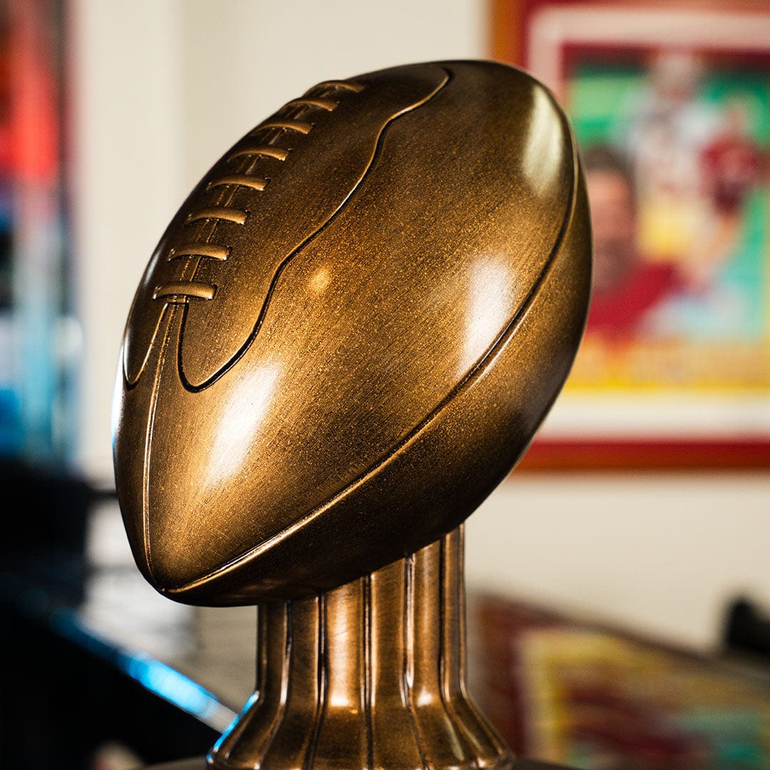 16" Perpetual Custom Football Trophy - Antique Gold - Image 6