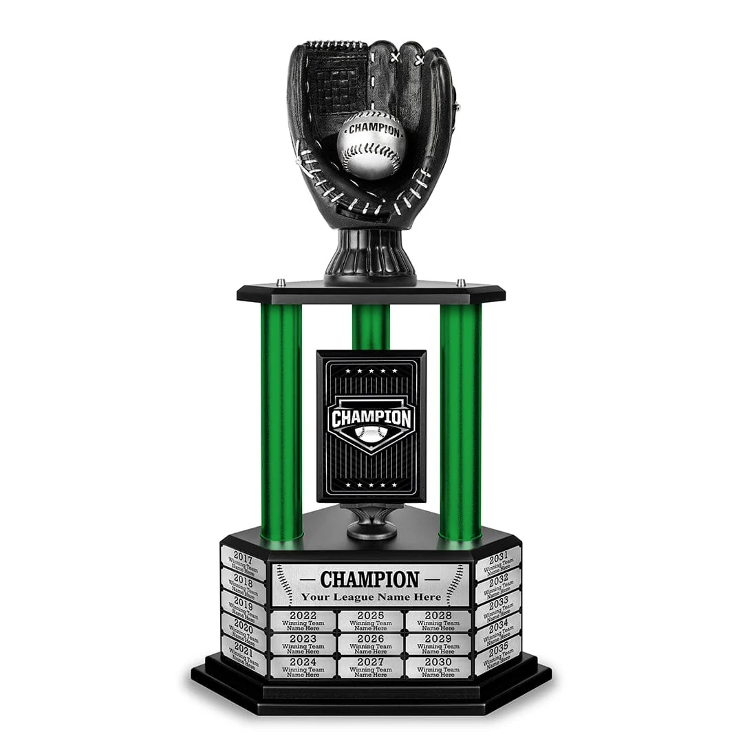 26"-36" Perpetual Custom Baseball Trophy - Black - Image 11