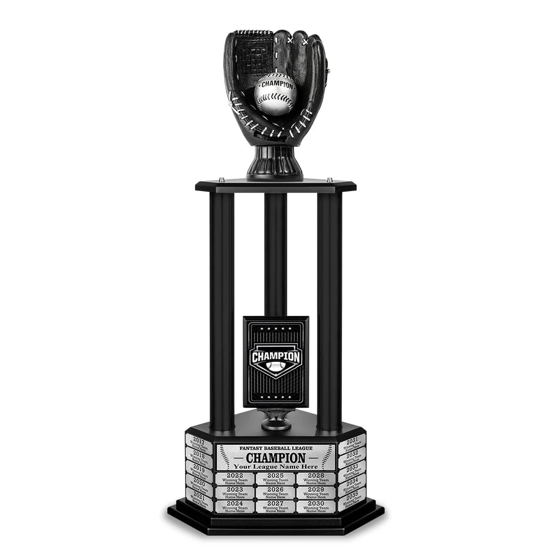 26"-36" Perpetual Custom Baseball Trophy - Black - Image 14