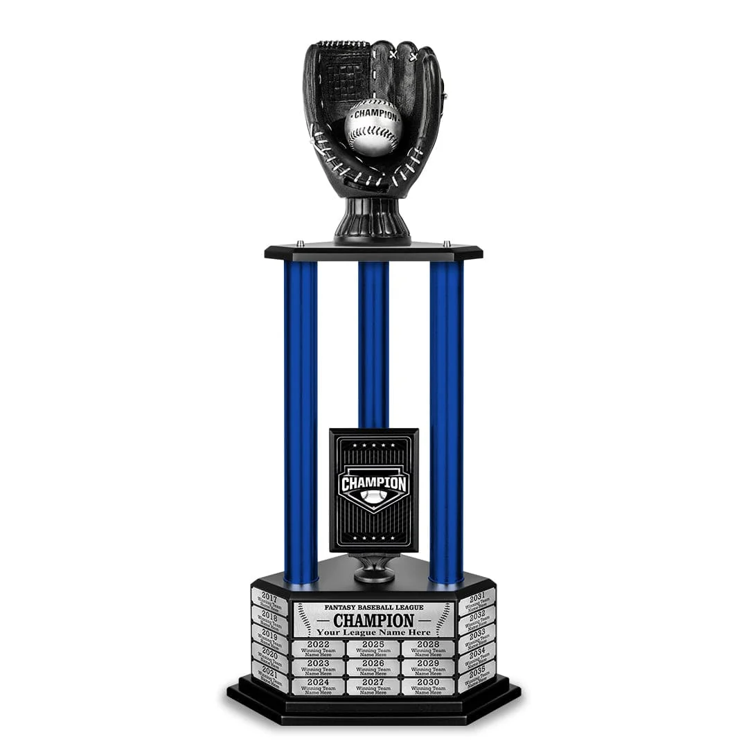 26"-36" Perpetual Custom Baseball Trophy - Black - Image 15