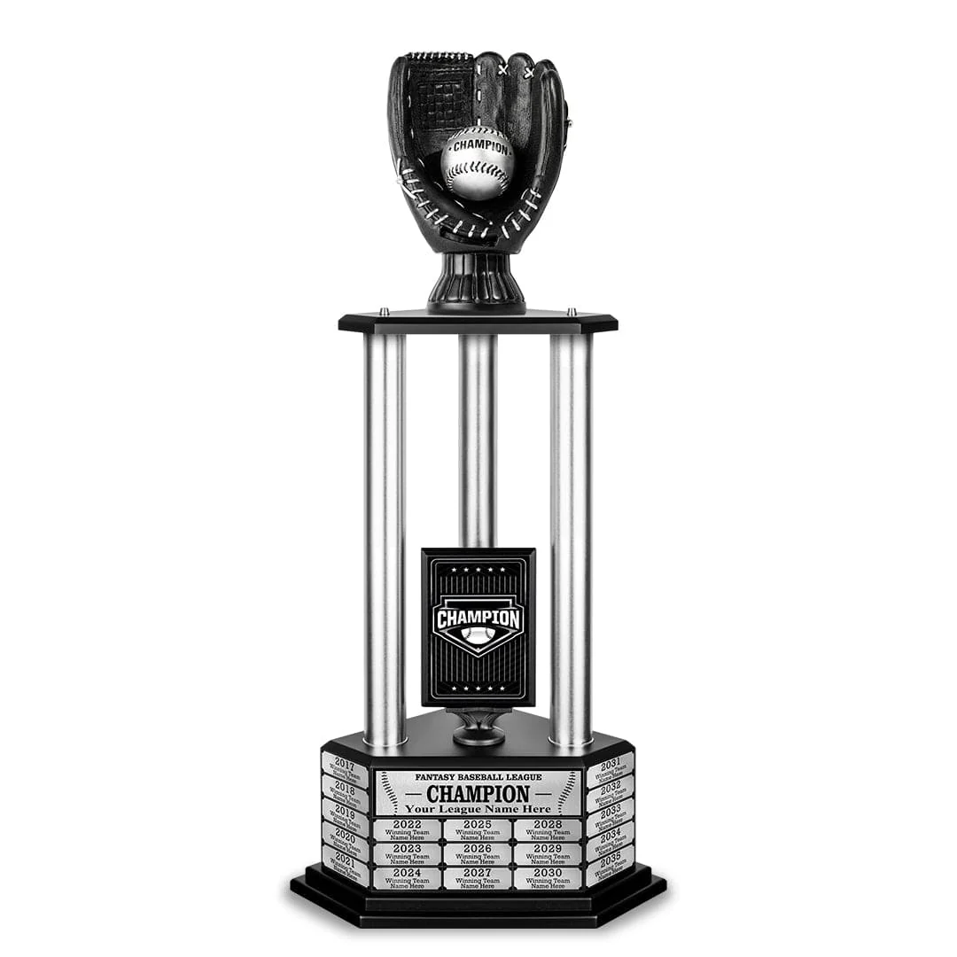 26"-36" Perpetual Custom Baseball Trophy - Black - Image 16