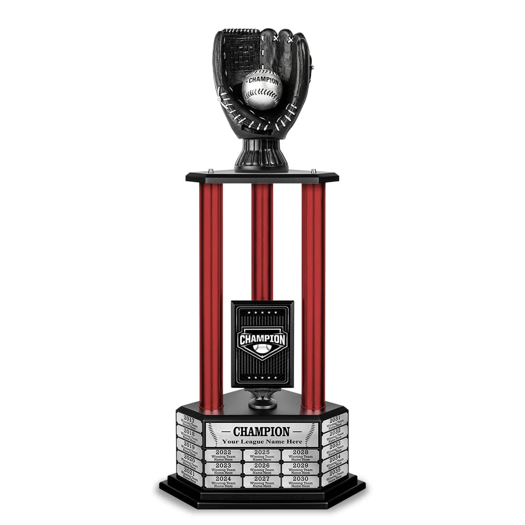26"-36" Perpetual Custom Baseball Trophy - Black - Image 19