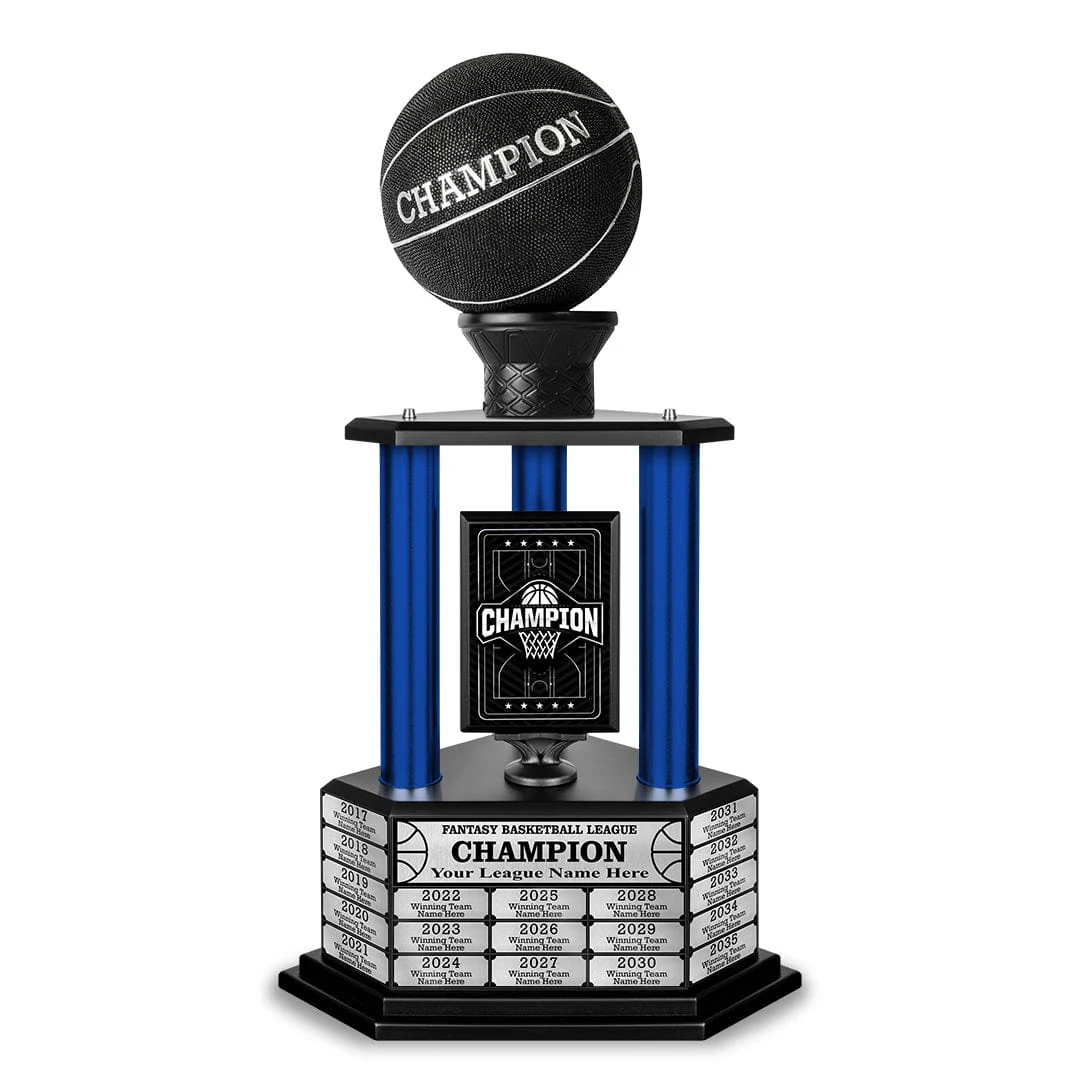 26"-36" Perpetual Custom Basketball Trophy - Black - Image 9