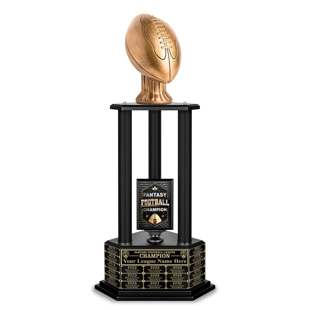 26-56” Antique Gold Football Championship Trophy - Image 2