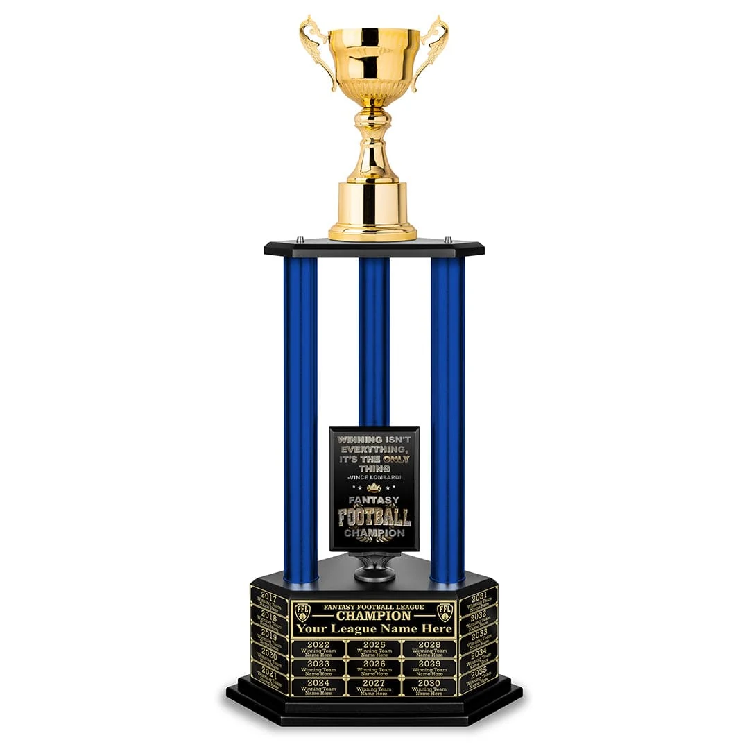 26"-36” Fantasy Football Perpetual Trophy - Gold Cup - Image 16