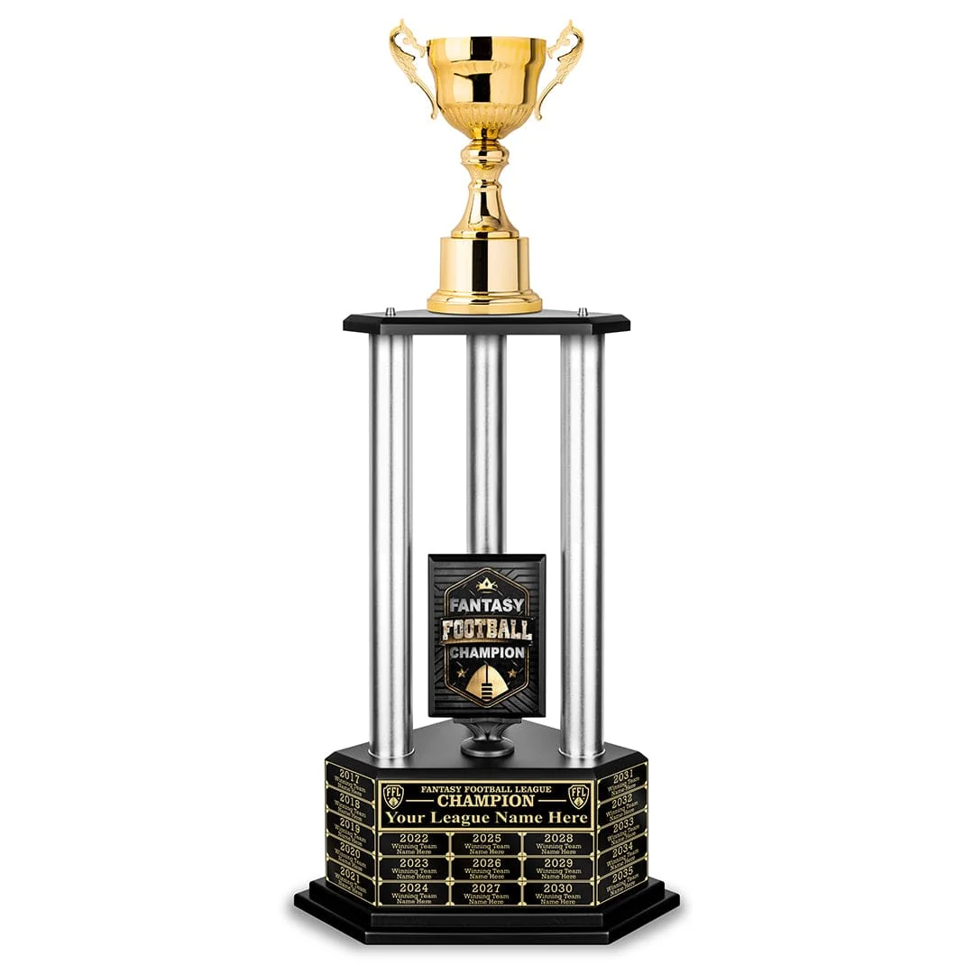 26"-36” Fantasy Football Perpetual Trophy - Gold Cup - Image 19