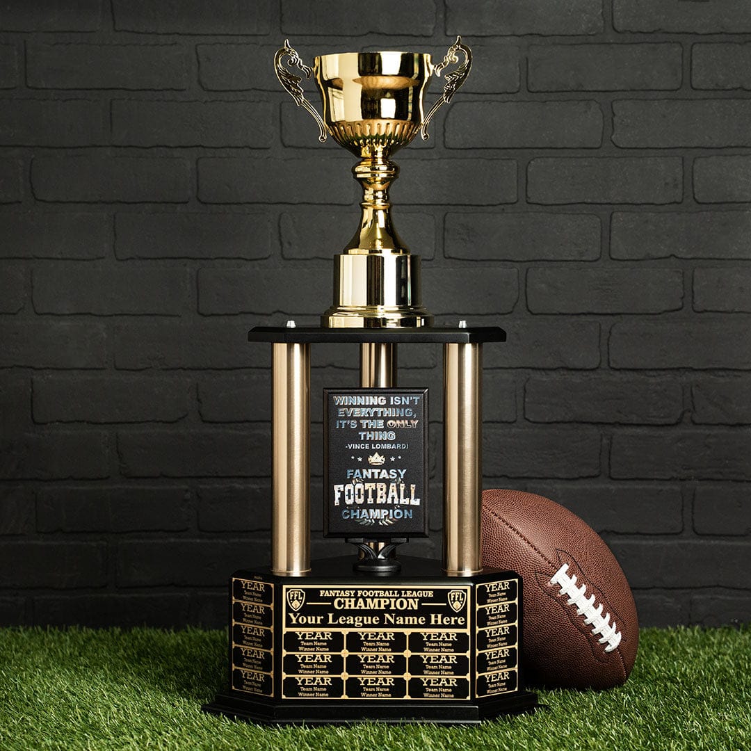 26"-36” Fantasy Football Perpetual Trophy - Gold Cup - Image 2
