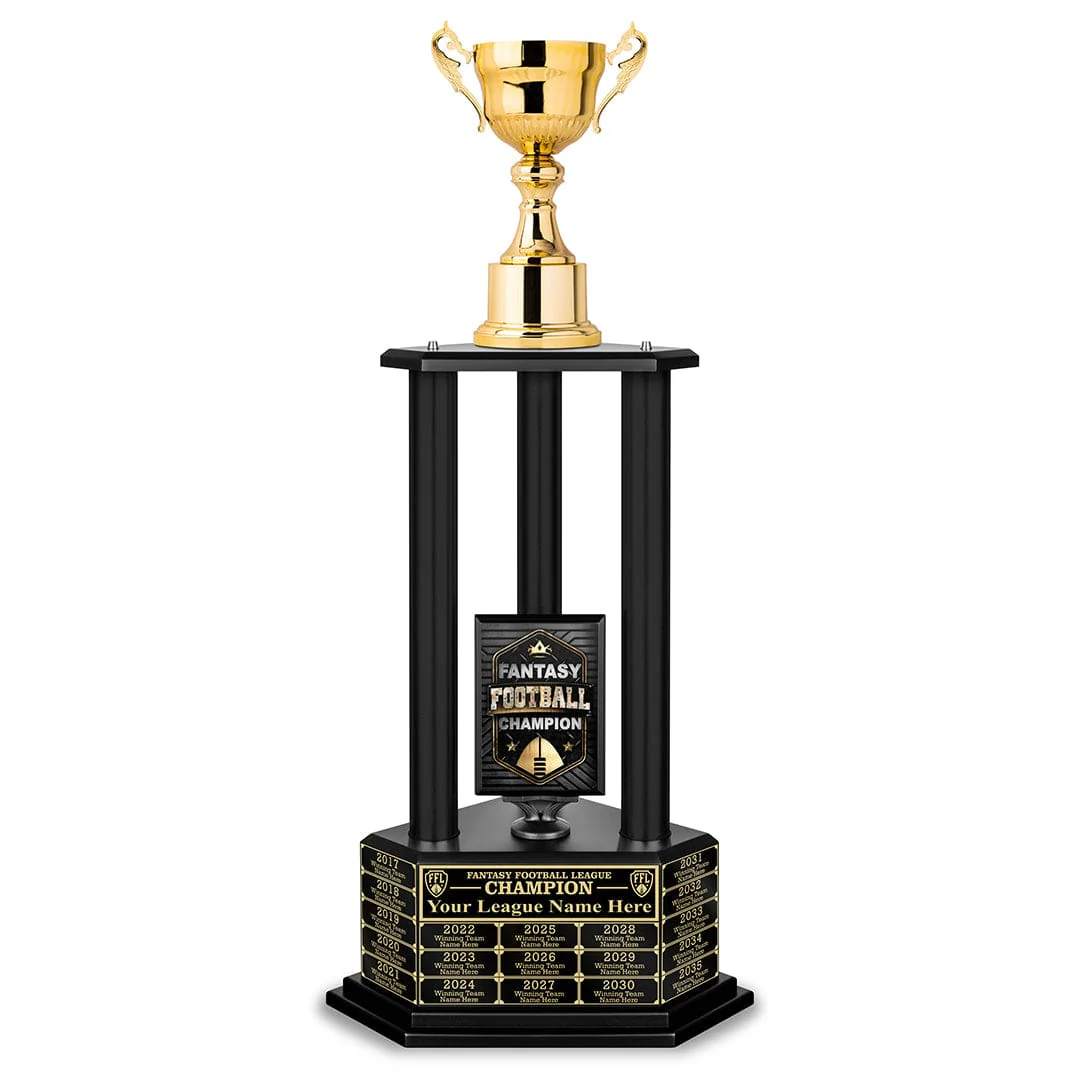 26"-36” Fantasy Football Perpetual Trophy - Gold Cup - Image 20