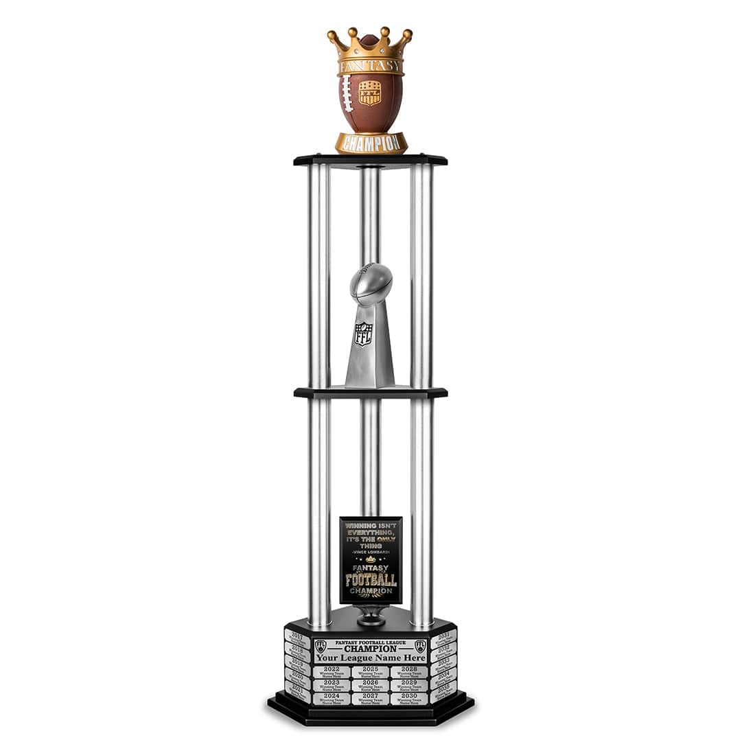 26"-56” Perpetual Fantasy Football Trophy - Crown Football - Image 20