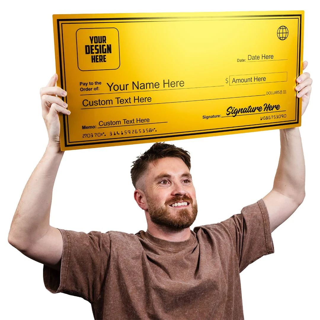 27" Gold Custom Giant Check