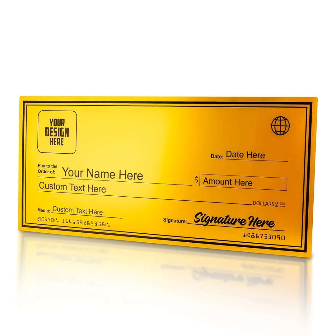 27" Gold Custom Giant Check - Image 6