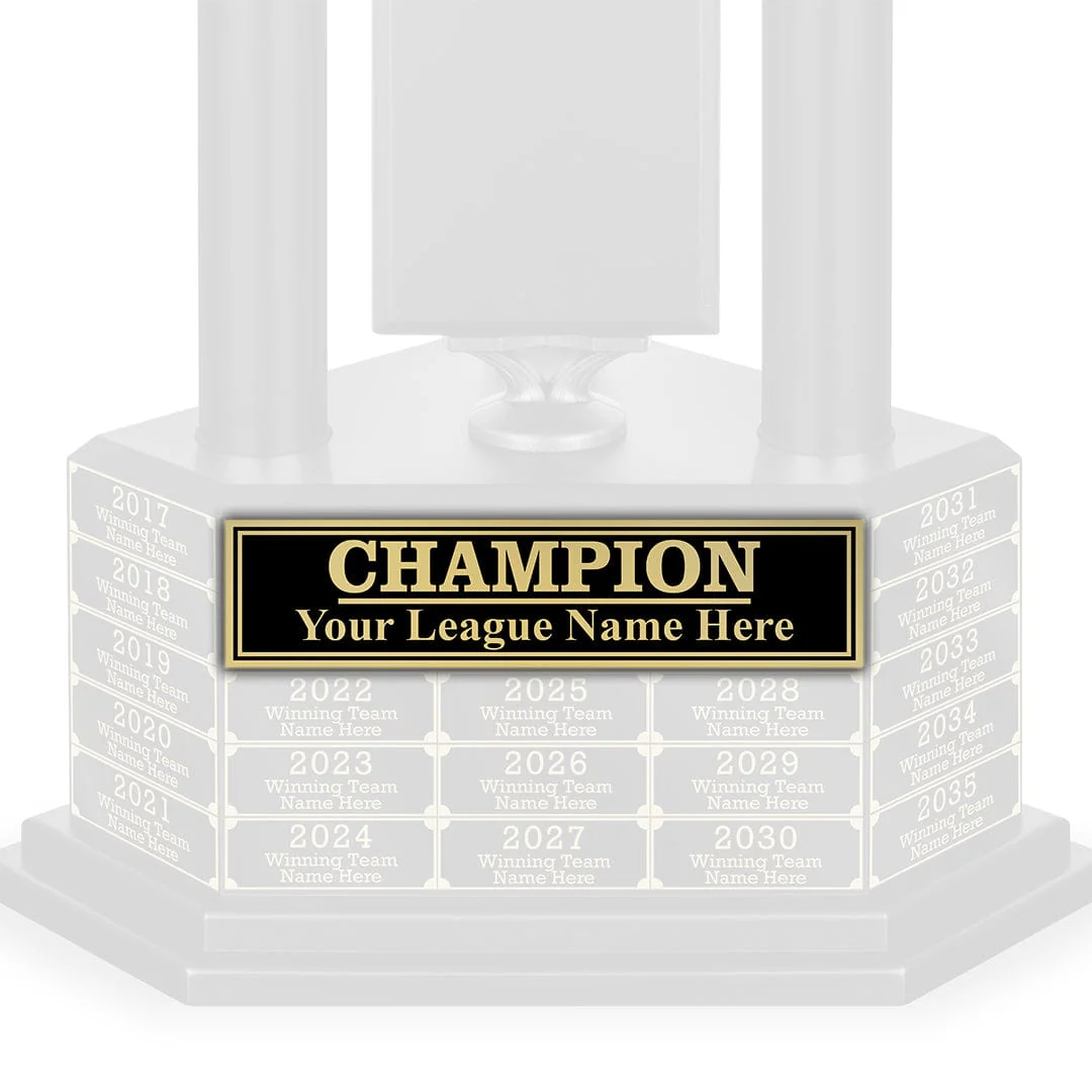 3 Column Champion League Plate - Black/Gold - Image 2