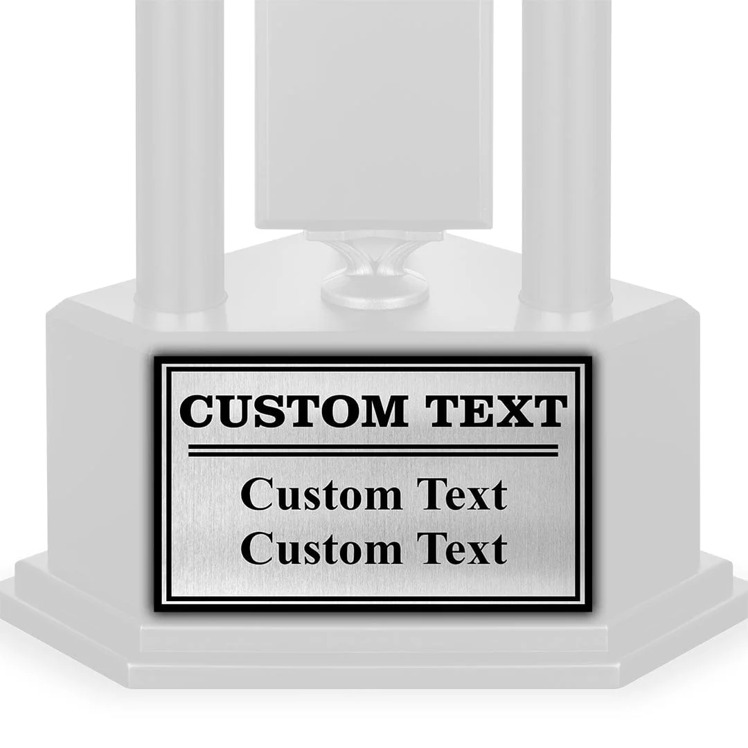 3 Column Custom Plate - Silver - Image 2