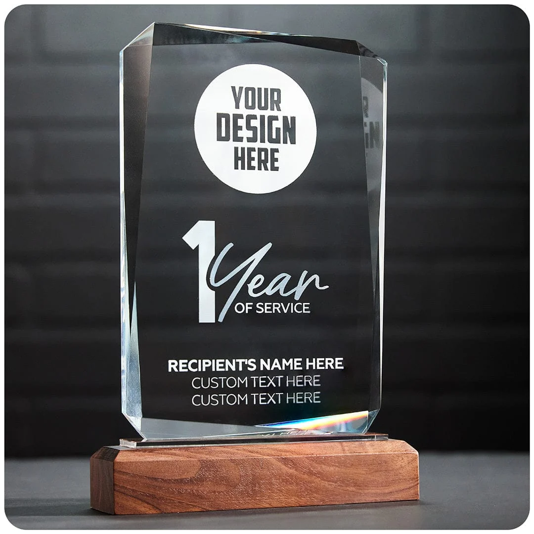 8.5" Years of Service Crystal Award