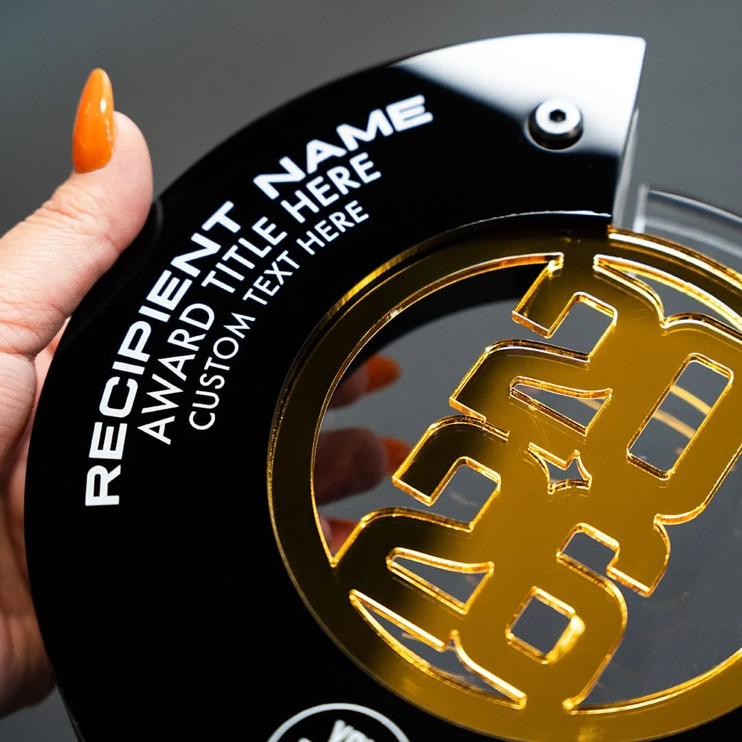 8" Crescent Custom Acrylic Award - Image 2