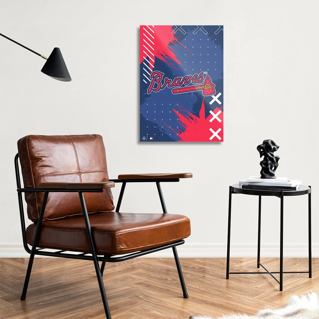 Atlanta Braves Stitch Logo - Metal Wall Art - Image 3