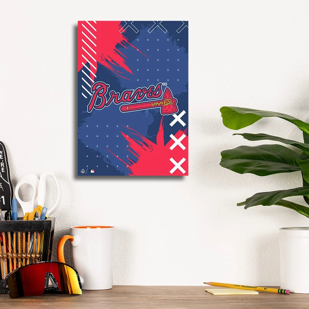 Atlanta Braves Stitch Logo - Metal Wall Art - Image 8