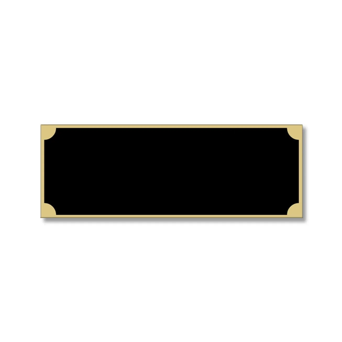 Blank Name Plate - Silver & Black/Gold - Image 6