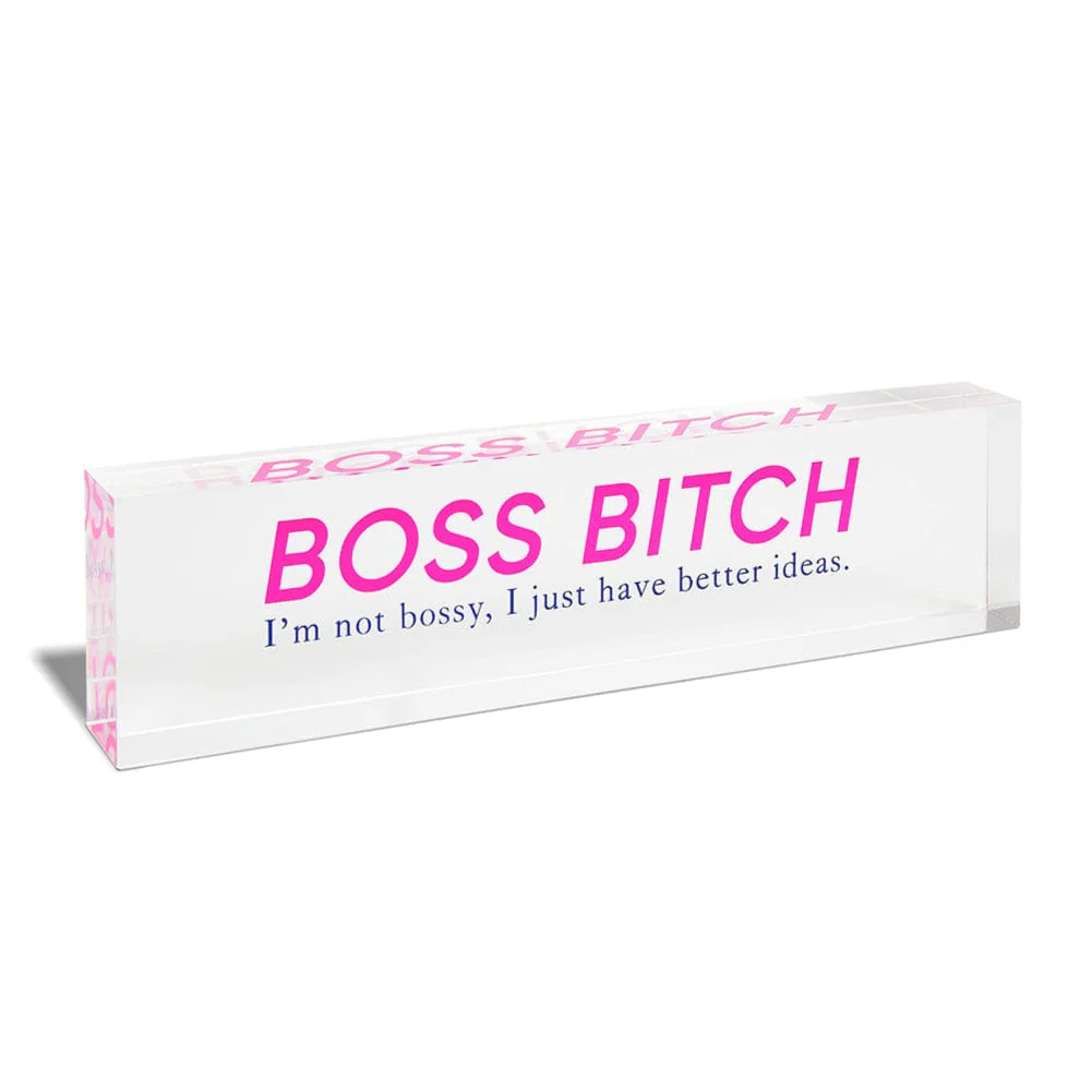 8" Boss Bitch Acrylic Desk Name Plate