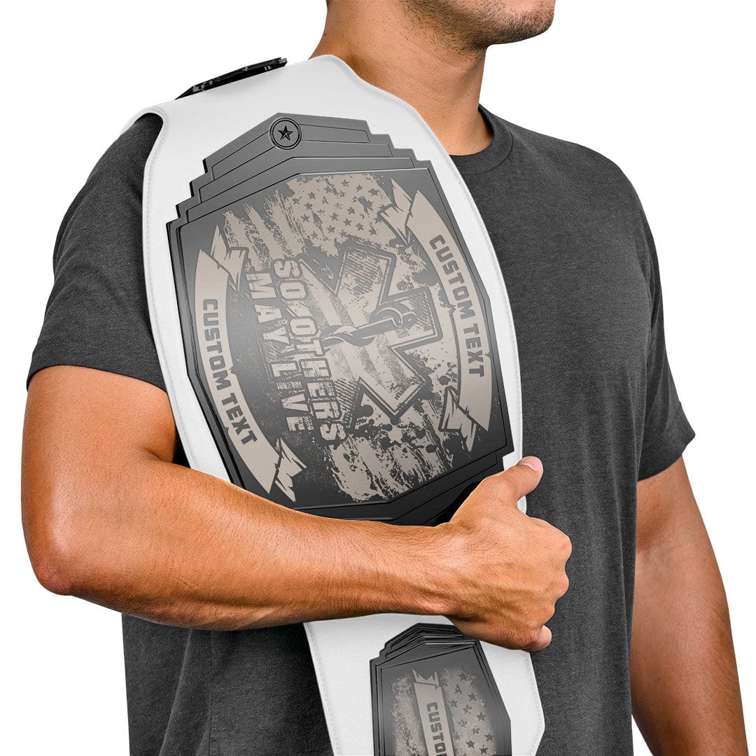 EMS Engraved Championship Belt - Gunmetal Gray - Image 2