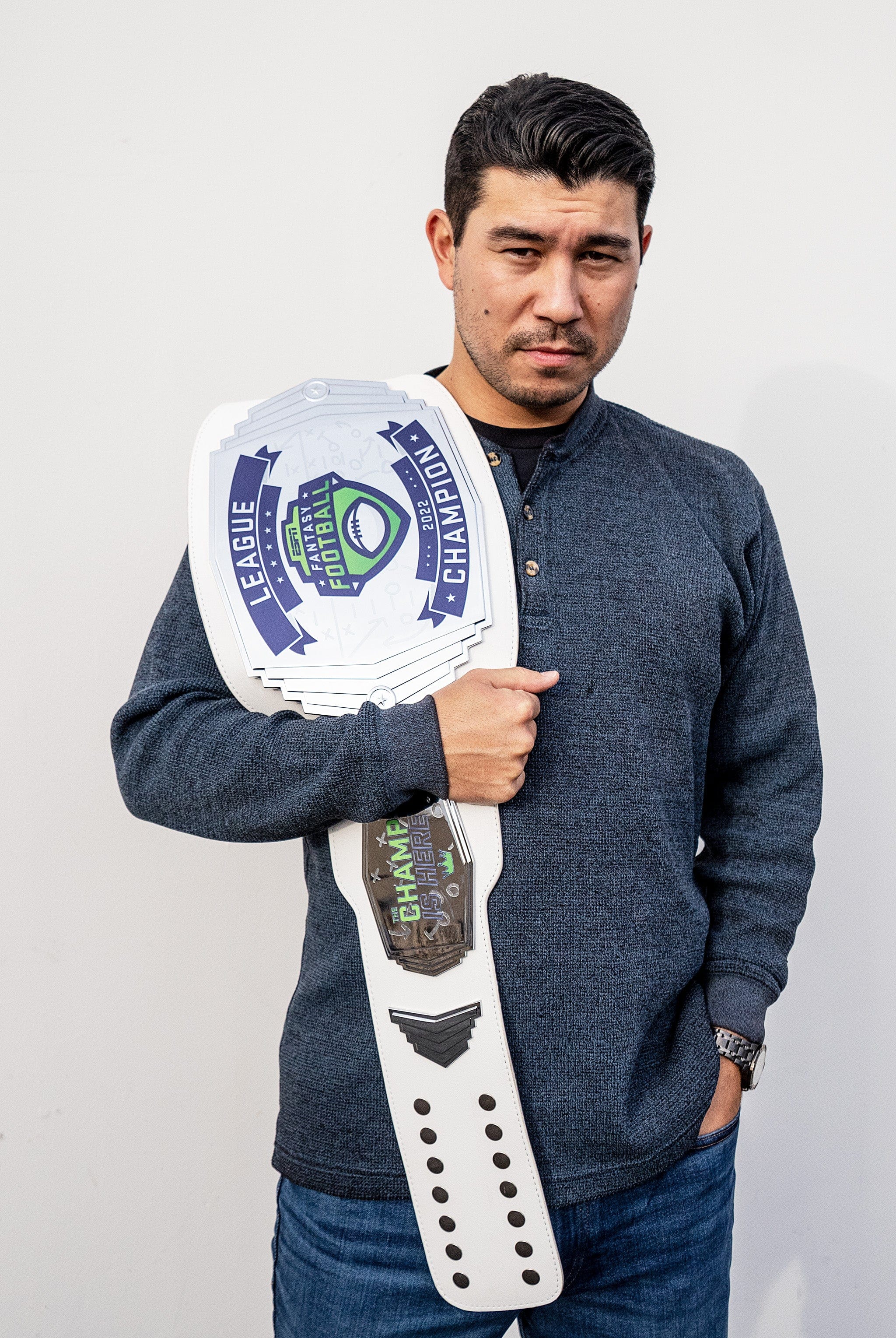 ESPN 6lb Fantasy Football Custom Championship Belt - Image 7