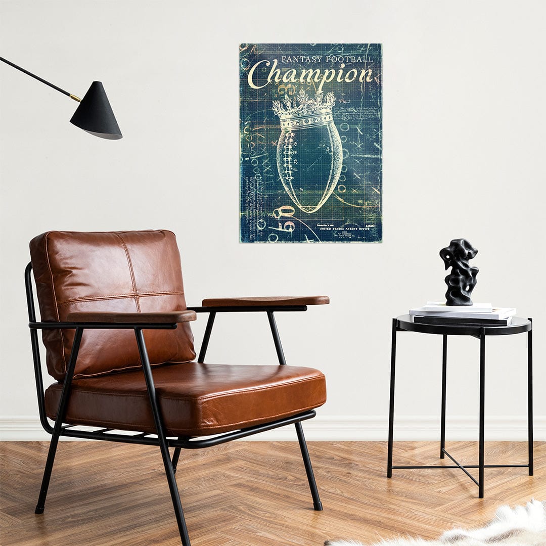 Fantasy Football Patent Blueprint - Metal Wall Art - Image 2