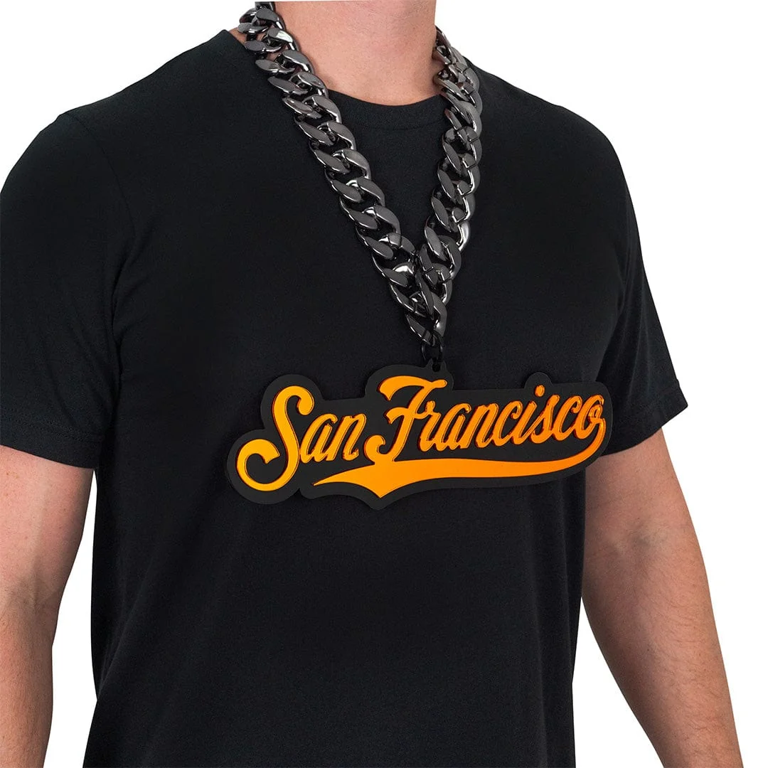 San Francisco Giants Script Logo MLB Chromatic Turnover Chain