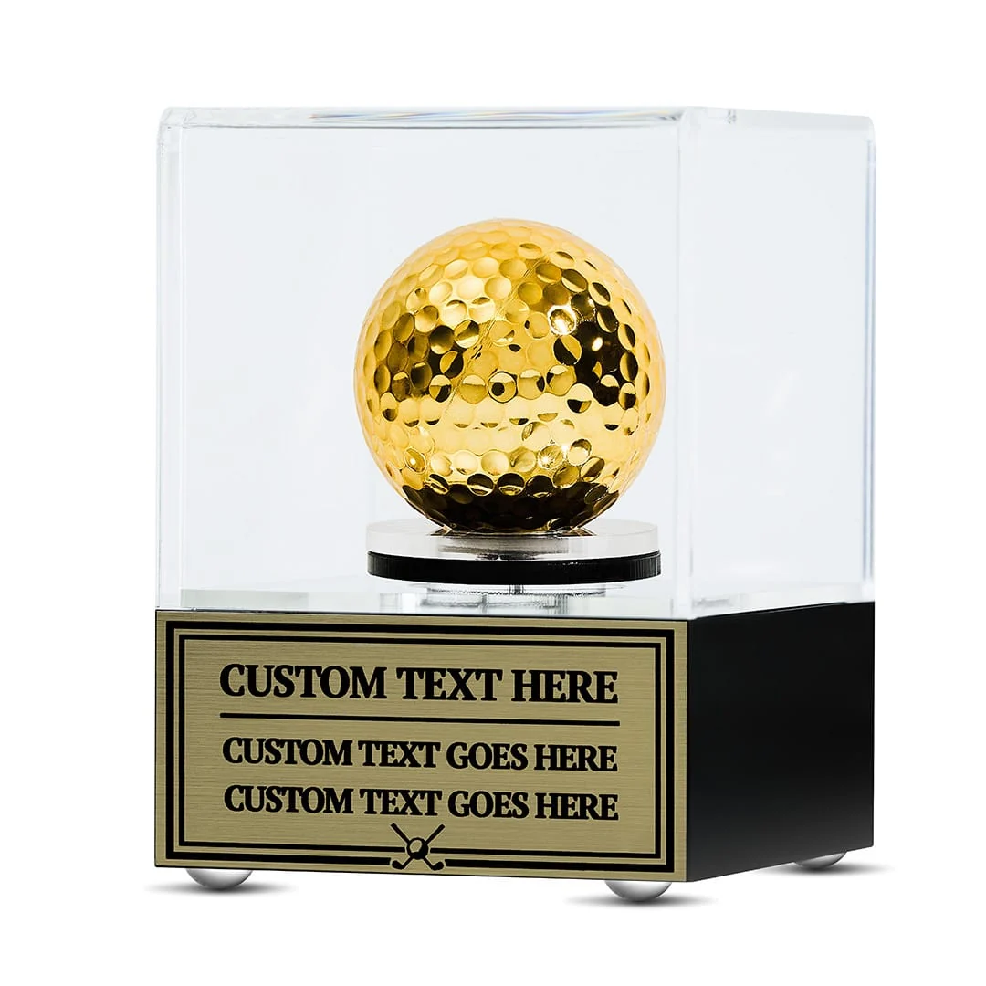 Golden Golf Ball Award Spinning Case