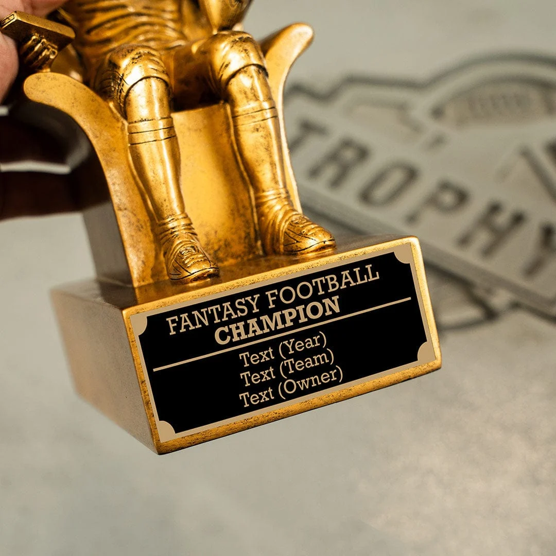 9.5" Custom Fantasy Football Trophy - Armchair Quarterback - Image 3