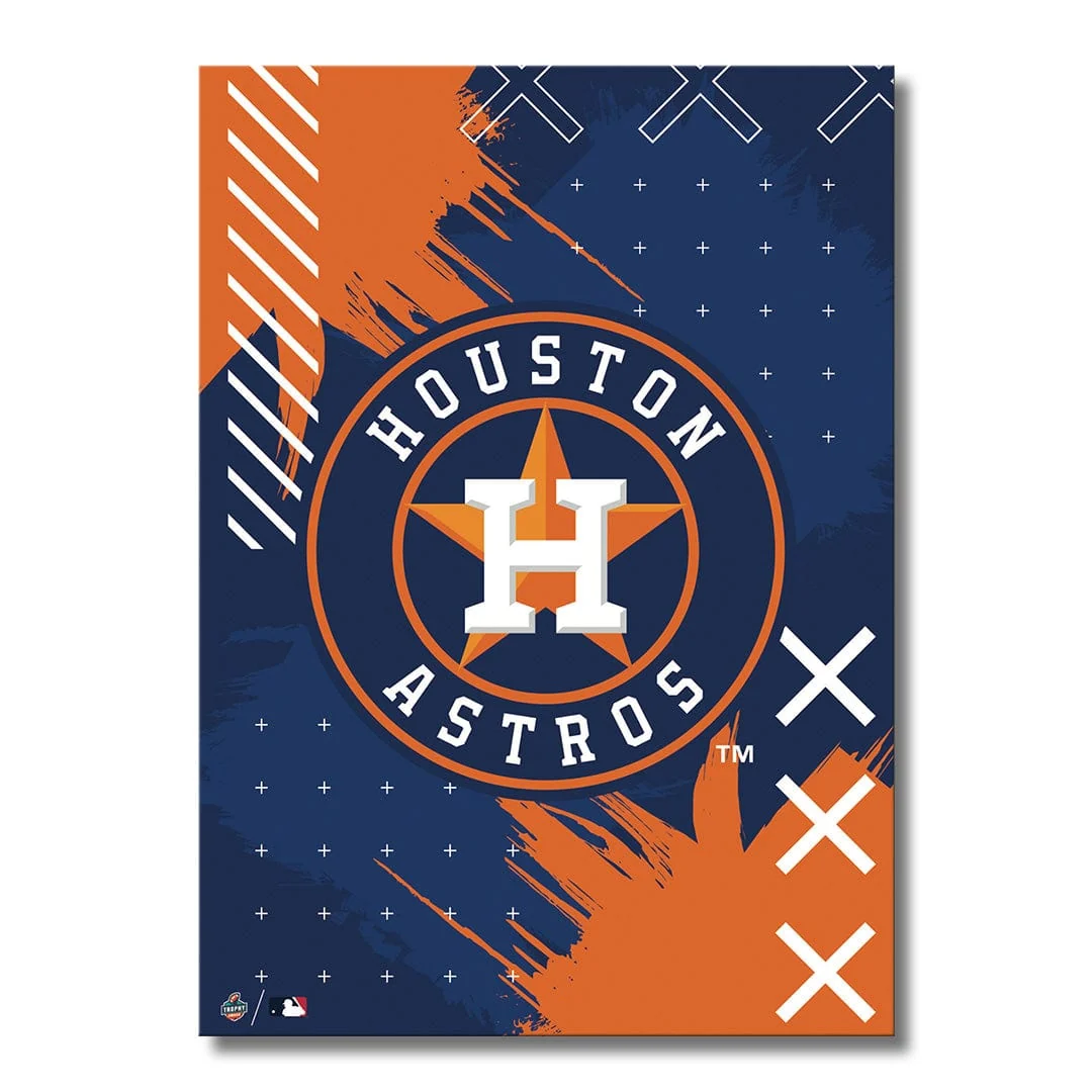 Houston Astros Stitch Logo - Metal Wall Art