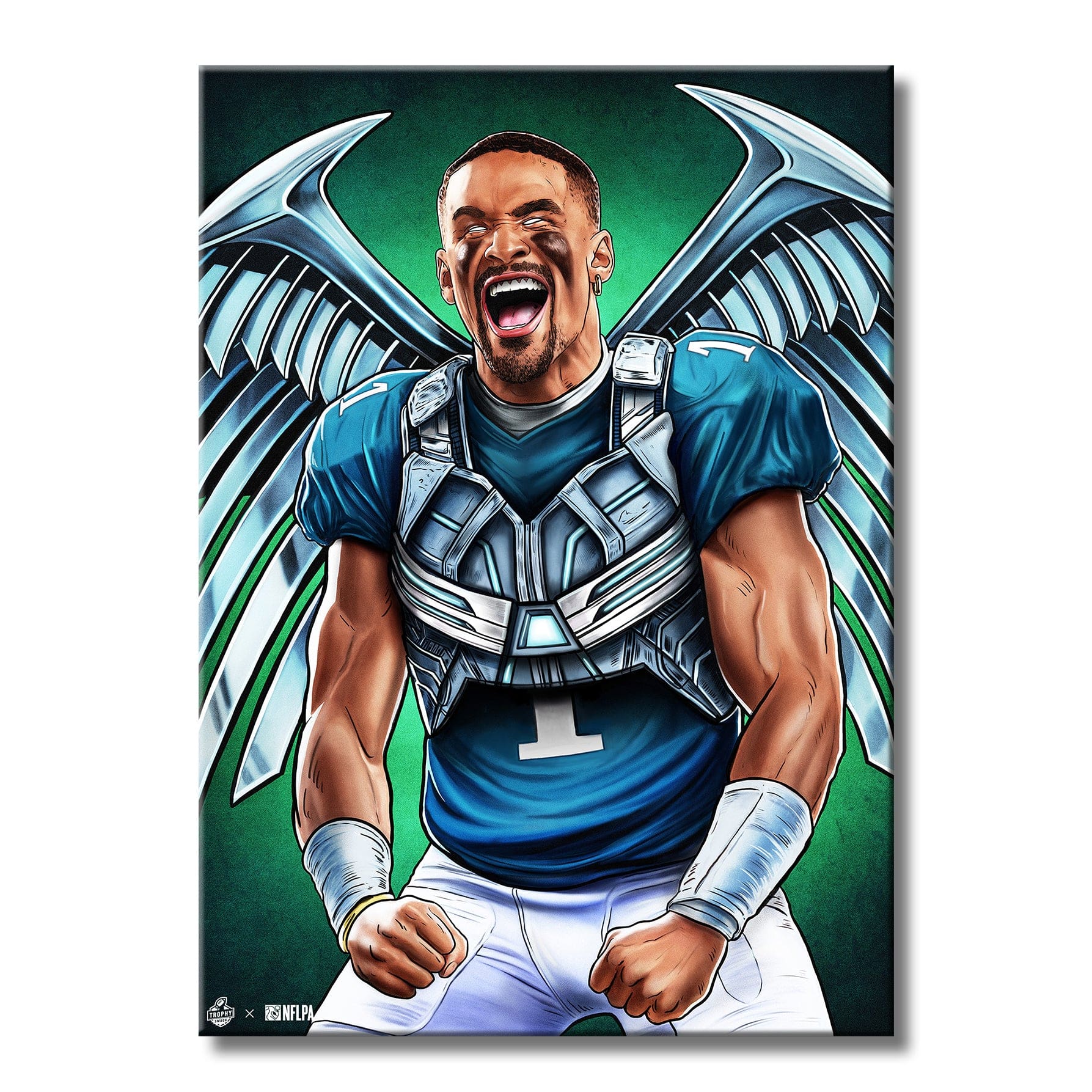 Jalen Hurts Winged Beast - Metal Wall Art