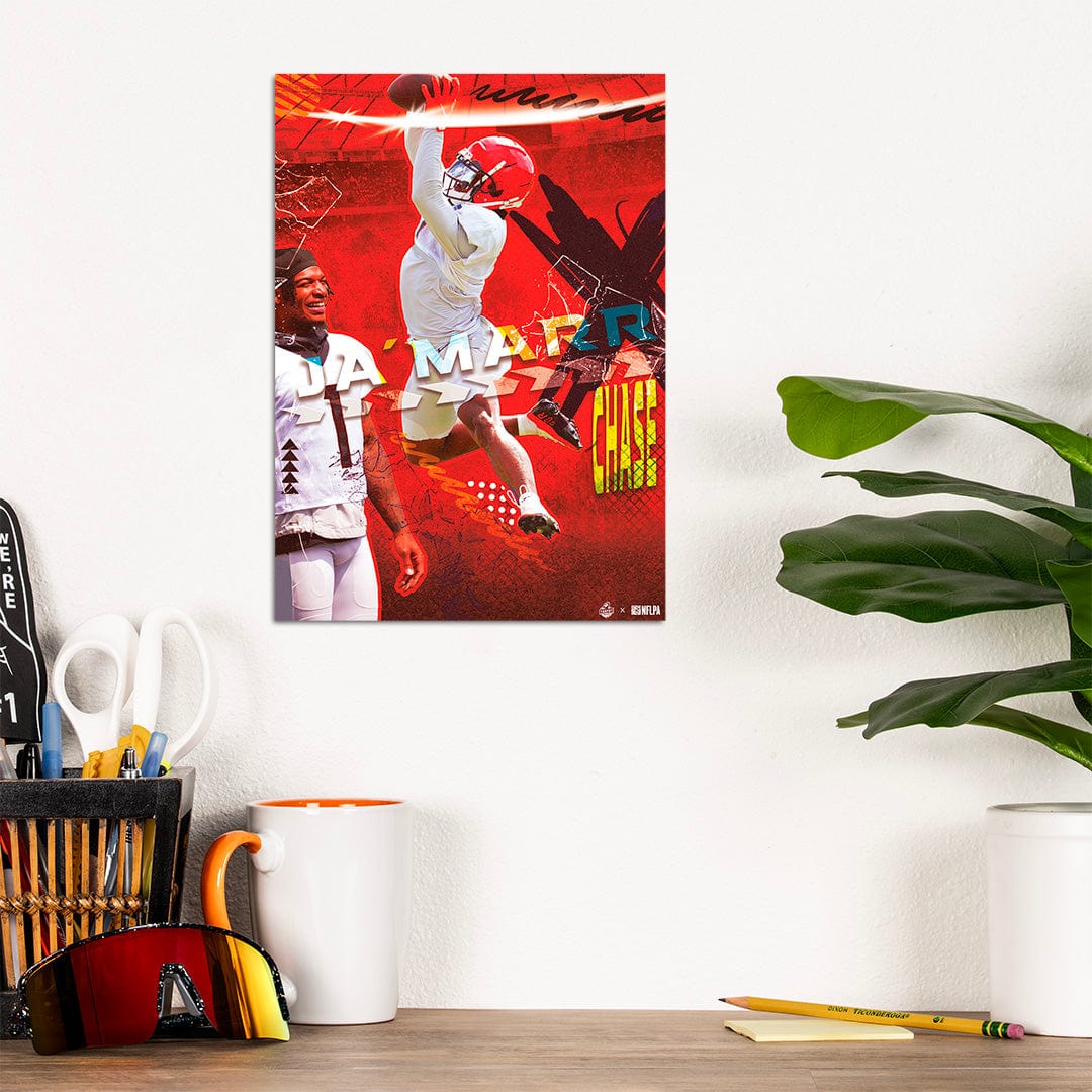 Ja'Marr Chase Catch Red - Metal Wall Art - Image 7