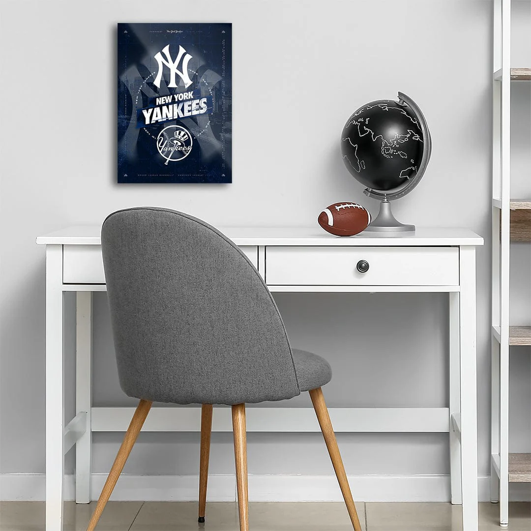 New York Yankees City Skyline Stacked - MLB Metal Wall Art - Image 5