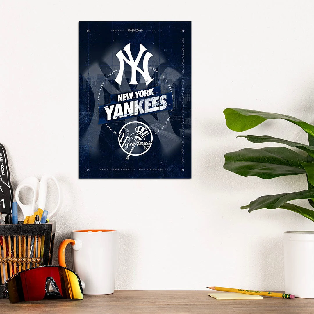 New York Yankees City Skyline Stacked - MLB Metal Wall Art - Image 7