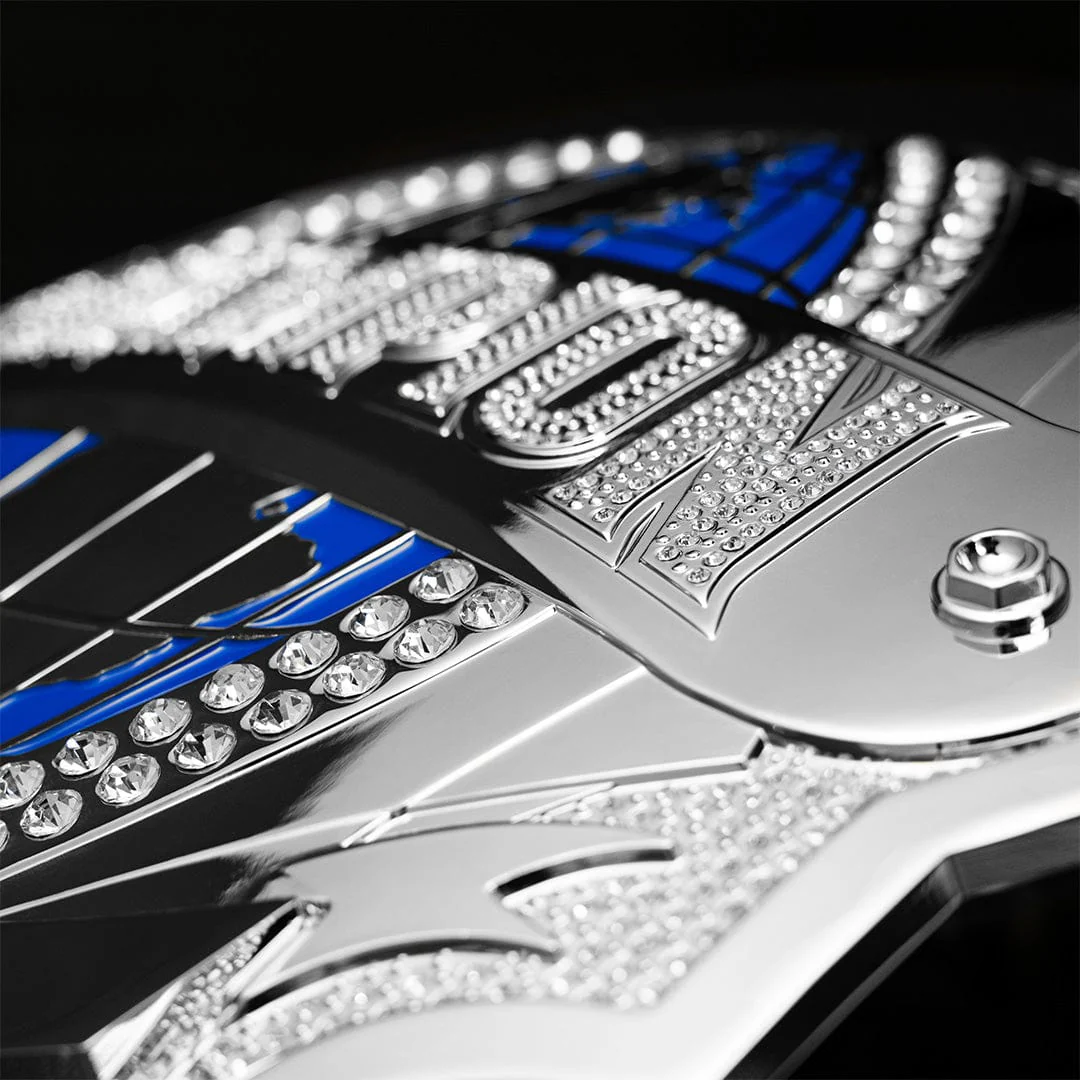 Blinged Out 7lb Custom Championship Belt - Platinum - Image 4