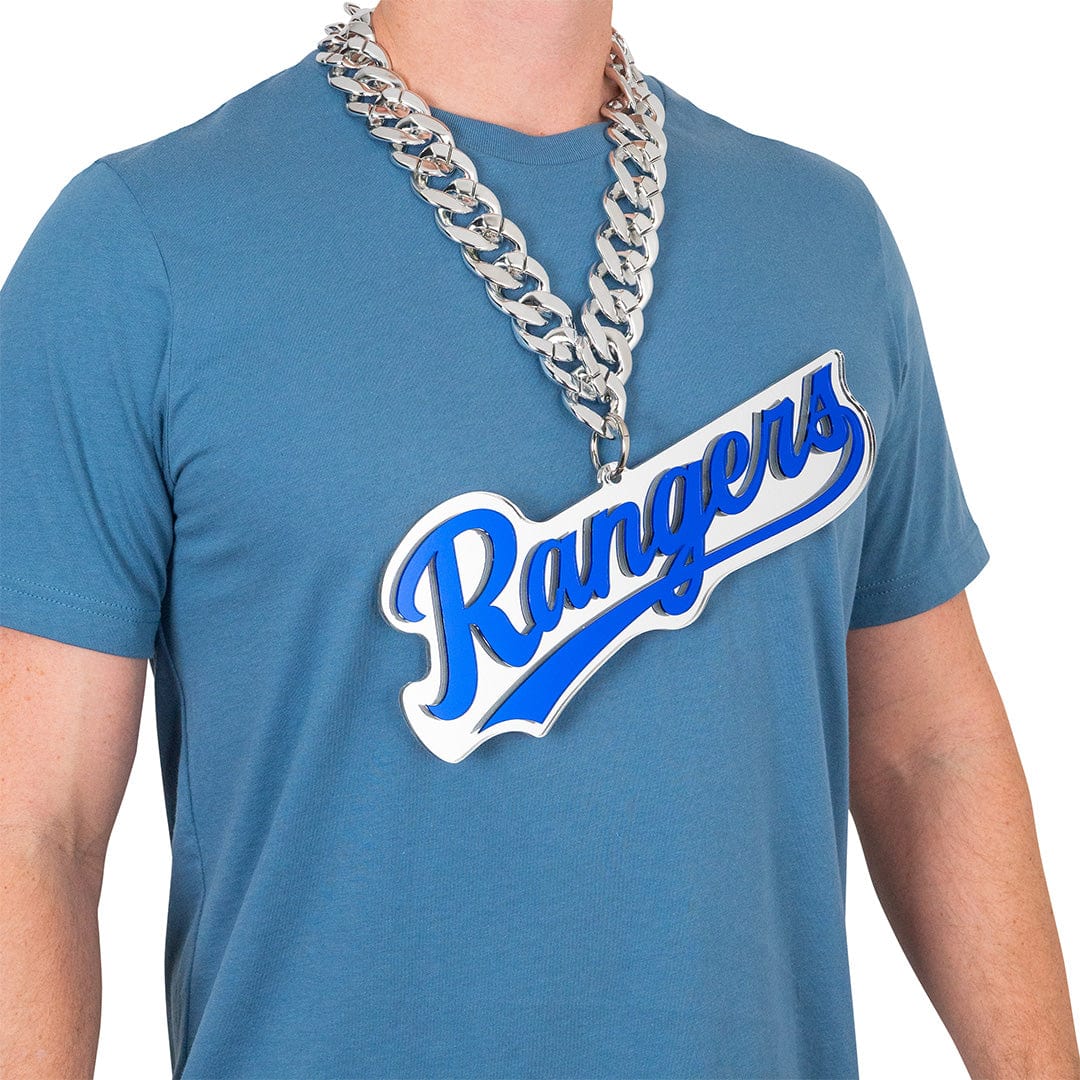 Texas Rangers Script Logo MLB Chromatic Turnover Chain