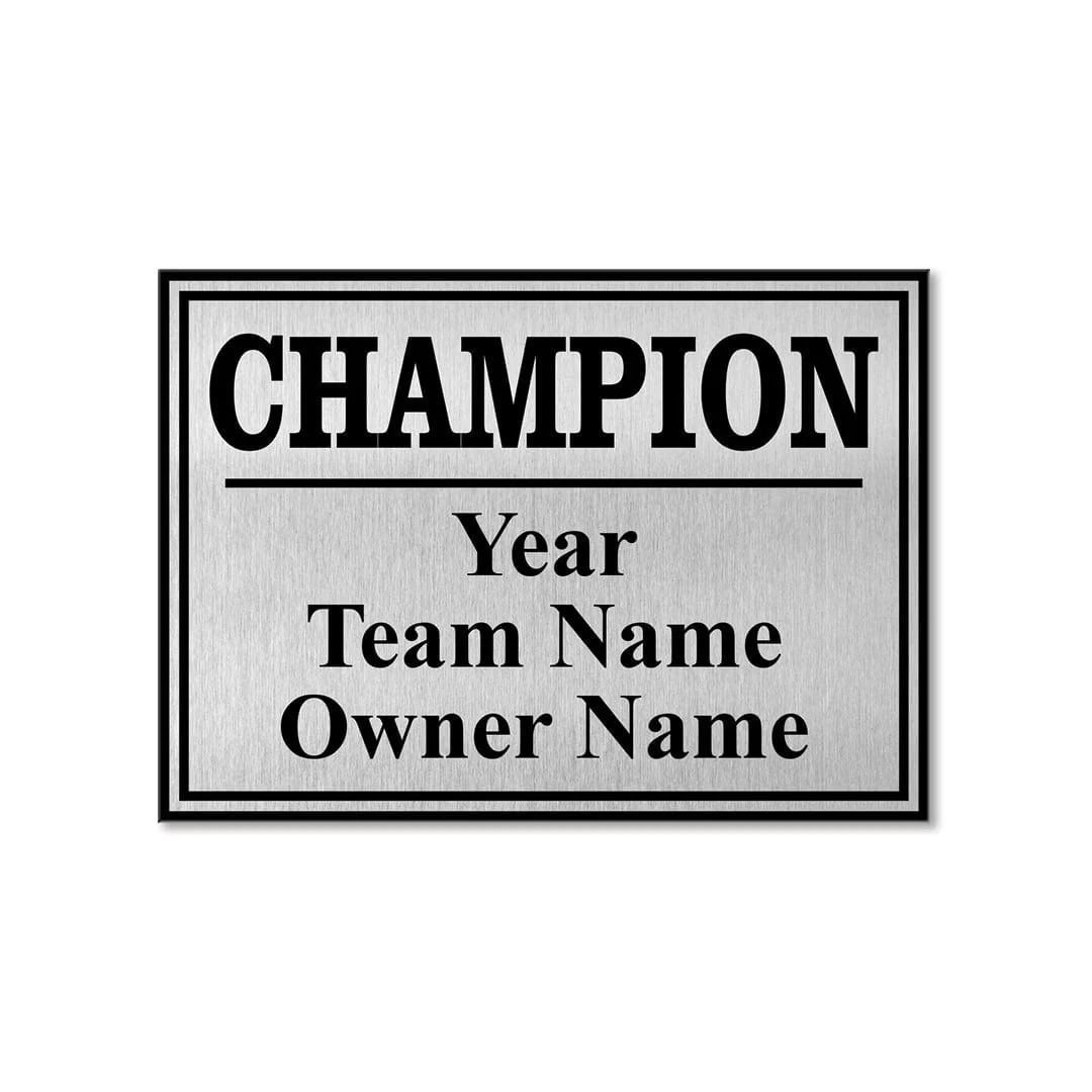 Square Base Champion Plate - Silver