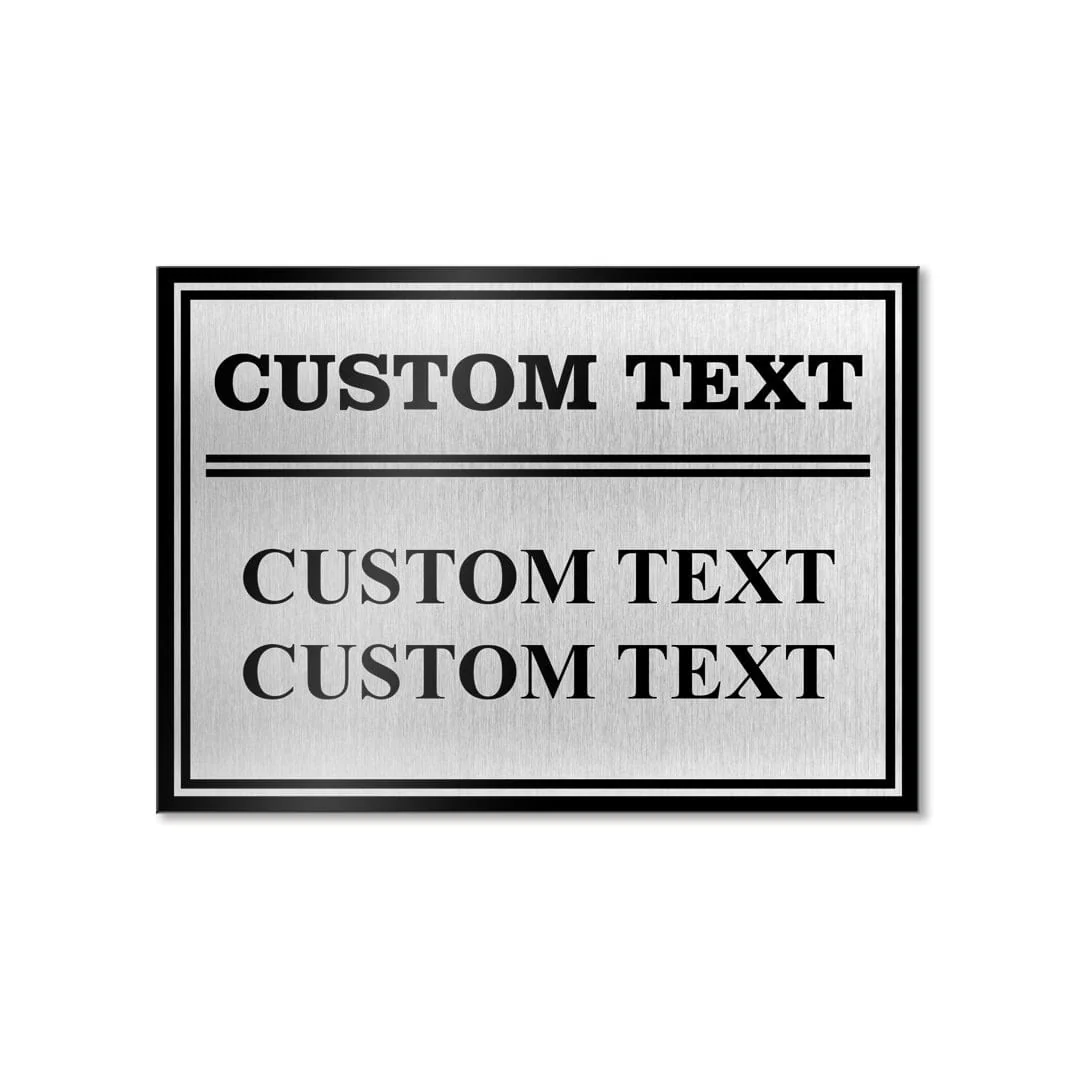 Square Base Custom Plate - Silver