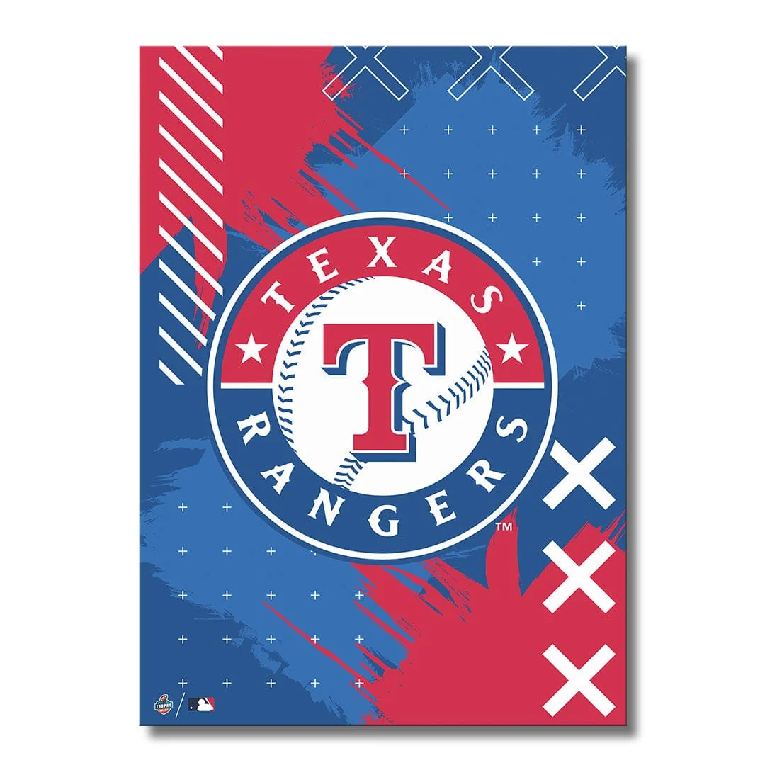 Texas Rangers Stitch Logo - Metal Wall Art